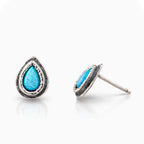 Teardrop opalite stud earrings