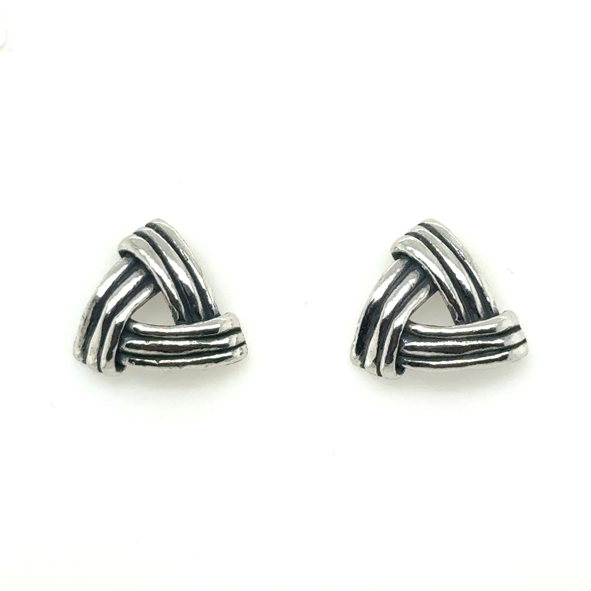Triangle interwoven stud earrings
