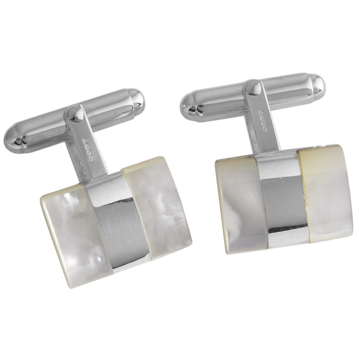Sterling Silver & Mother of Pearl Cufflinks
