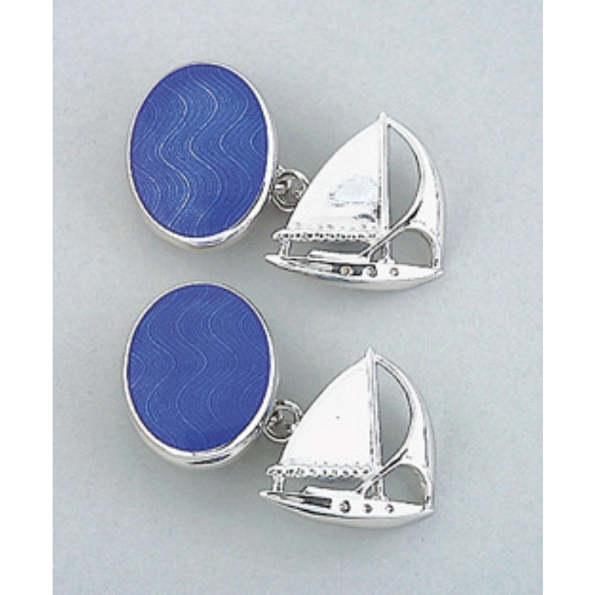 Sterling Silver Sailboat Cufflinks