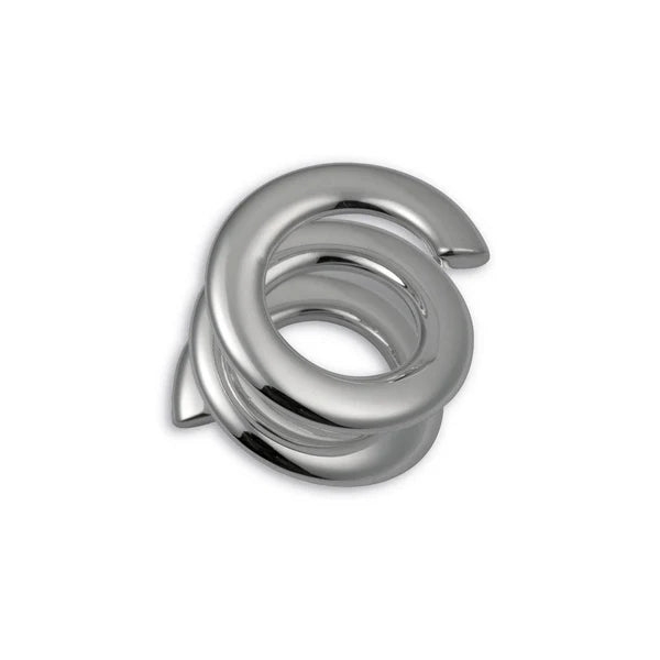 Sterling Silver Spiral Round Cufflinks
