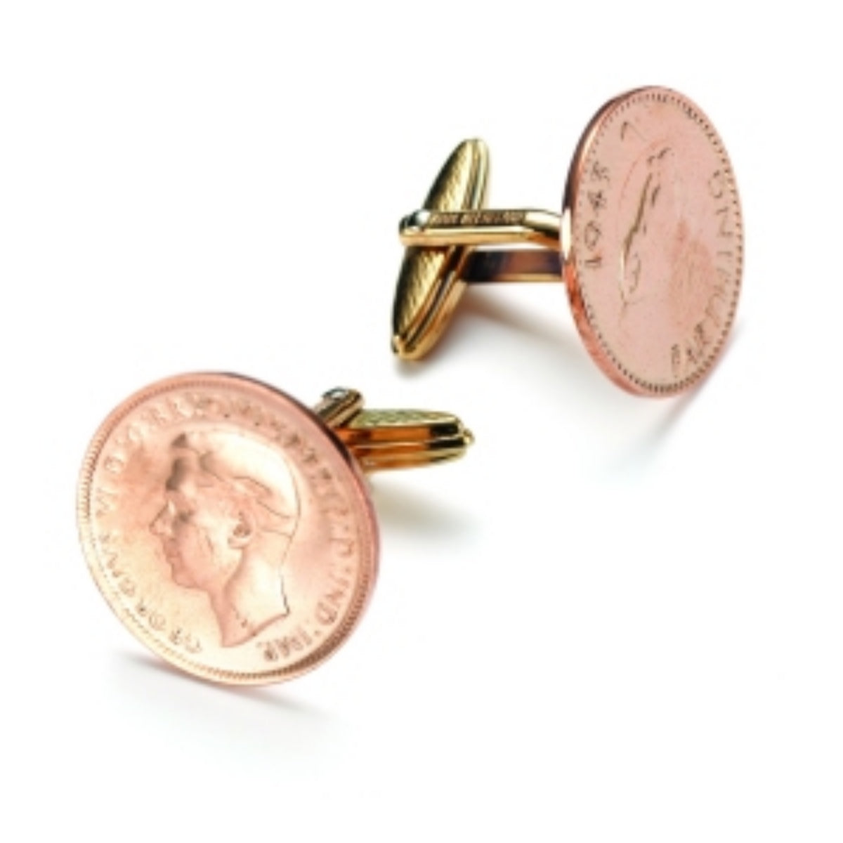 Genuine Gold Plated Farthing Cufflinks