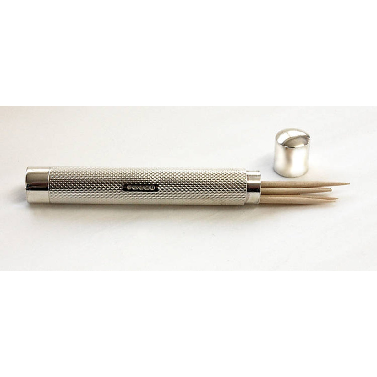 Sterling Silver Plain Toothpick Case