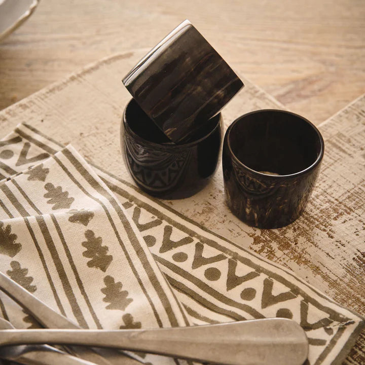 Cow Horn Napkin rings (Set of 4)