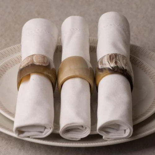 Cow Horn Napkin rings (Set of 4)