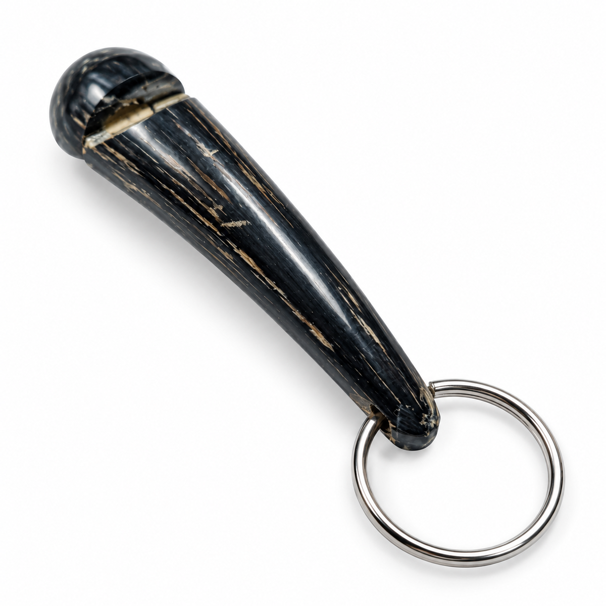 Natural Ox Horn Keyring Whistle (9cm)