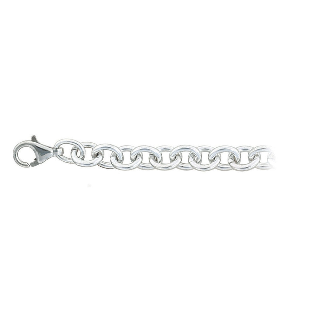 Sterling Silver Plain Link Bracelet for Charms