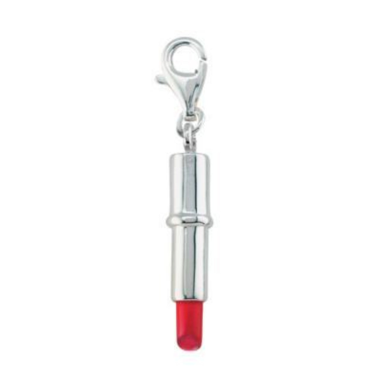 Sterling Silver Red Enamel Lipstick Charm