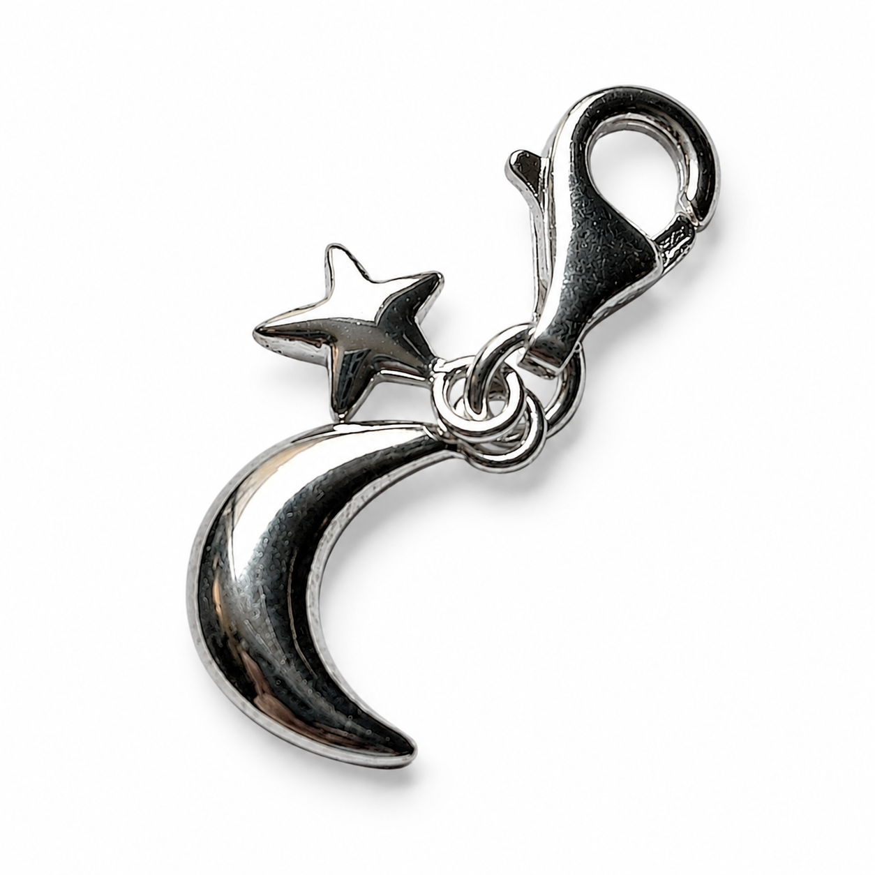 Sterling Silver Stars and Moon Pendant