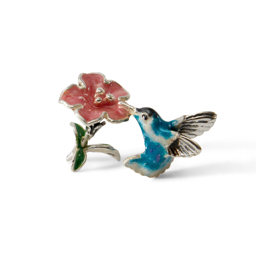 Hummingbird With Flower Small