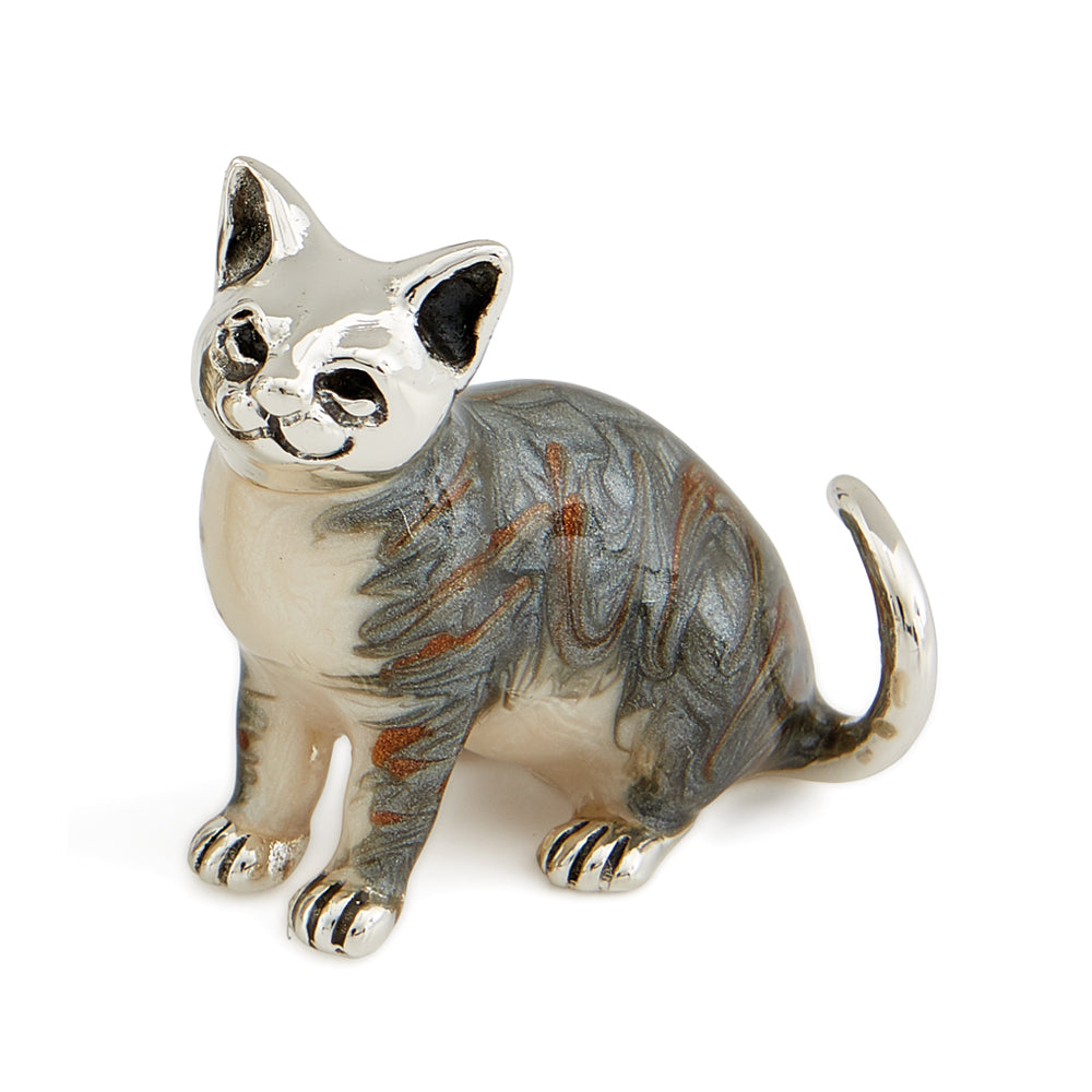 Tabby Cat Couple – Enamel Body