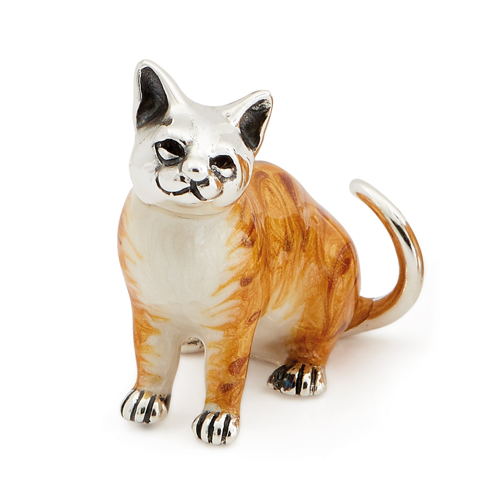Ginger Cat Couple – Enamel Body
