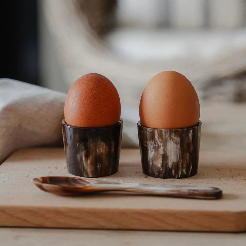 Horn Egg Cups Set of 2 (Dark shade)
