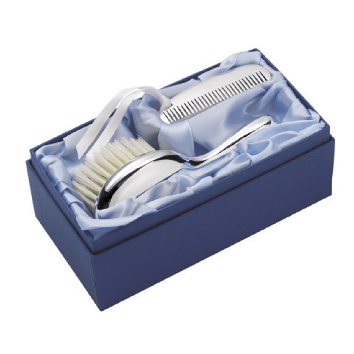 Silver Plated Brush and Comb