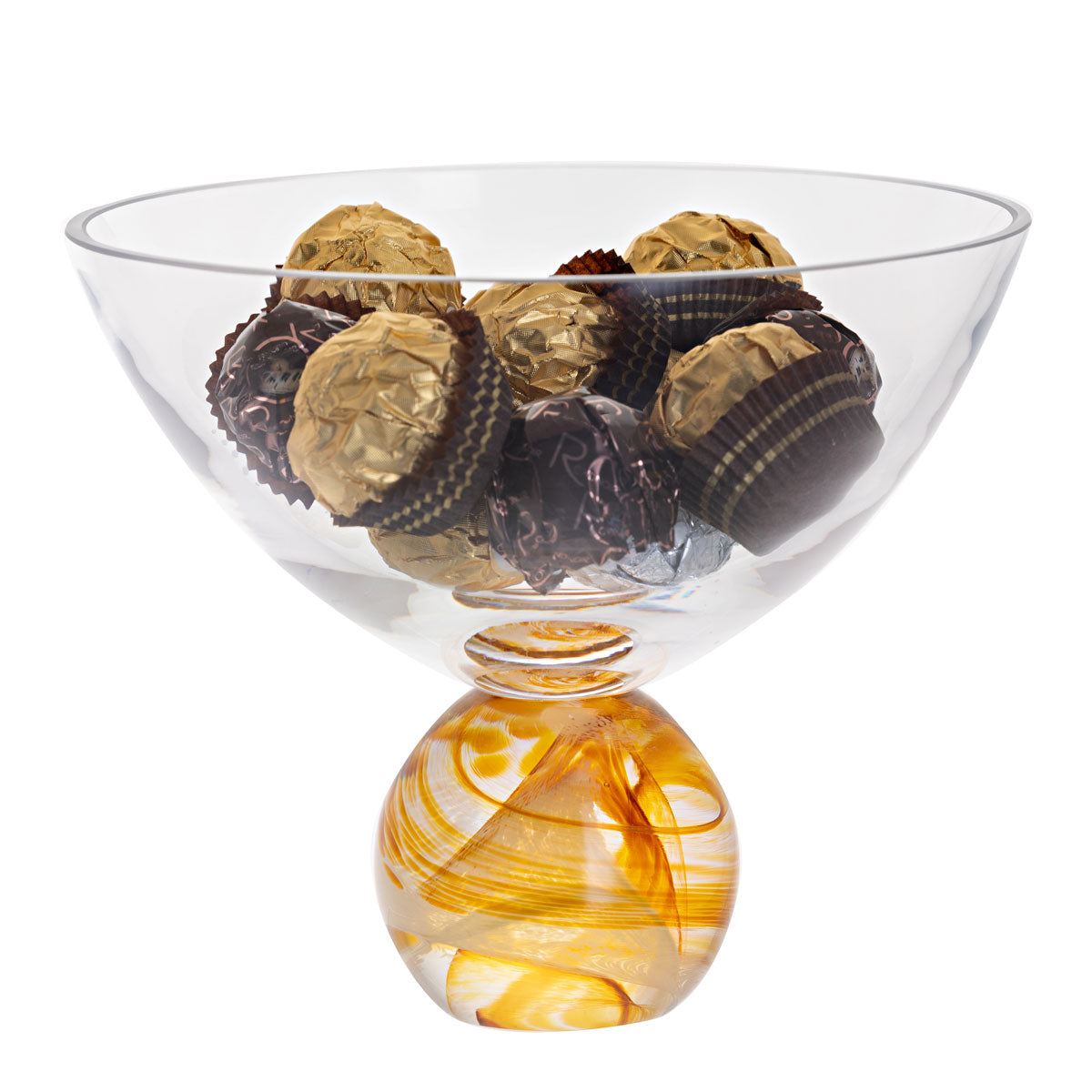 Crystal Unity Gold Medium Fruit Bowl