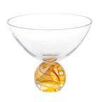 Crystal Unity Gold Medium Fruit Bowl