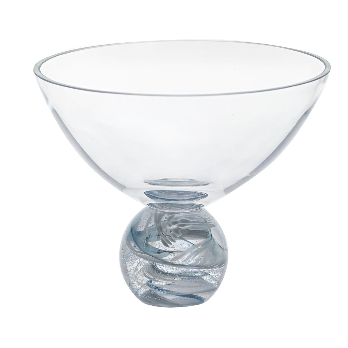 Crystal Unity Silver Medium Fruit Bowl
