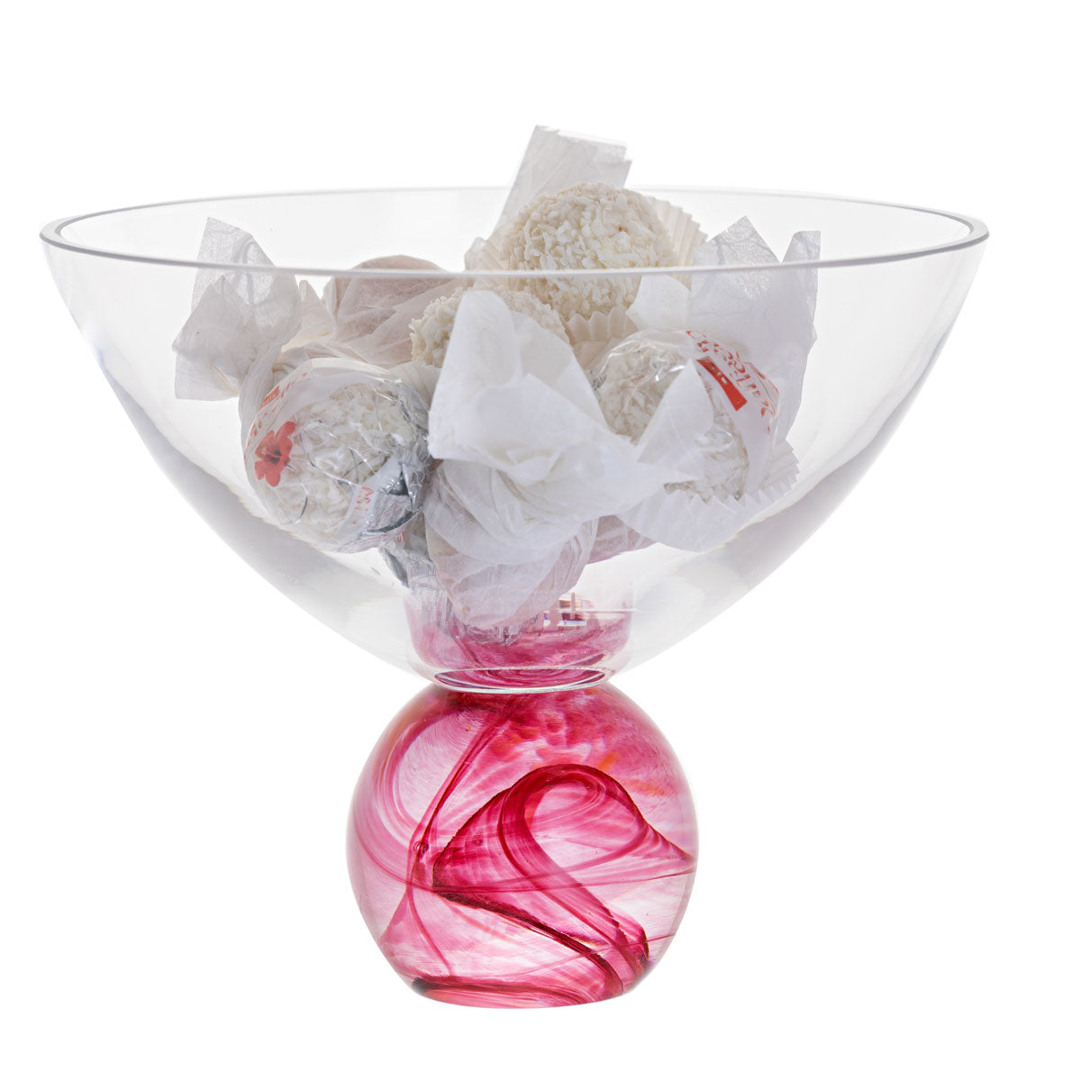 Crystal Unity Ruby Medium Fruit Bowl