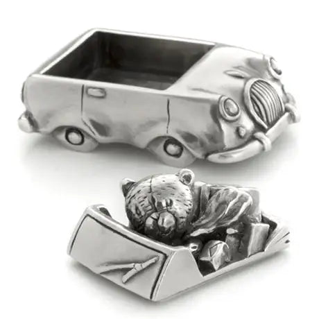 Pewter Teddy Bears' Picnic Boy Tooth Box