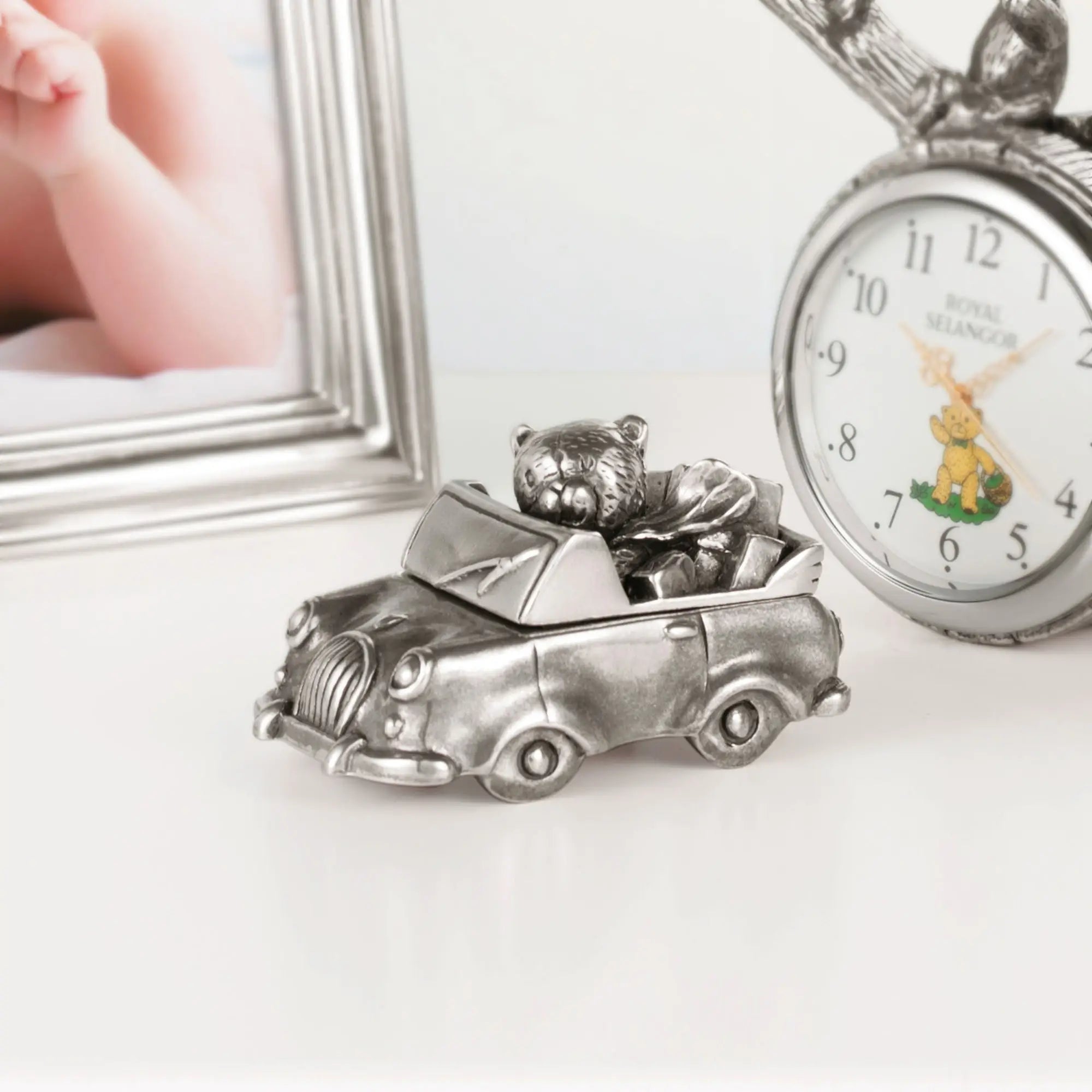 Pewter Teddy Bears' Picnic Boy Tooth Box