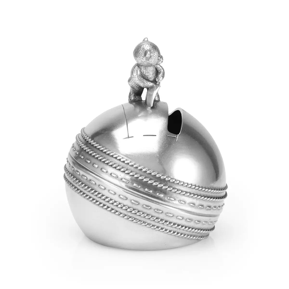 Pewter Teddy Bears' Picnic Sports Day Cricket Coin Box
