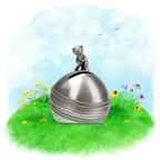 Pewter Teddy Bears' Picnic Sports Day Cricket Coin Box