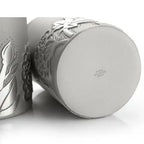 Pewter Peony Tumbler Pair