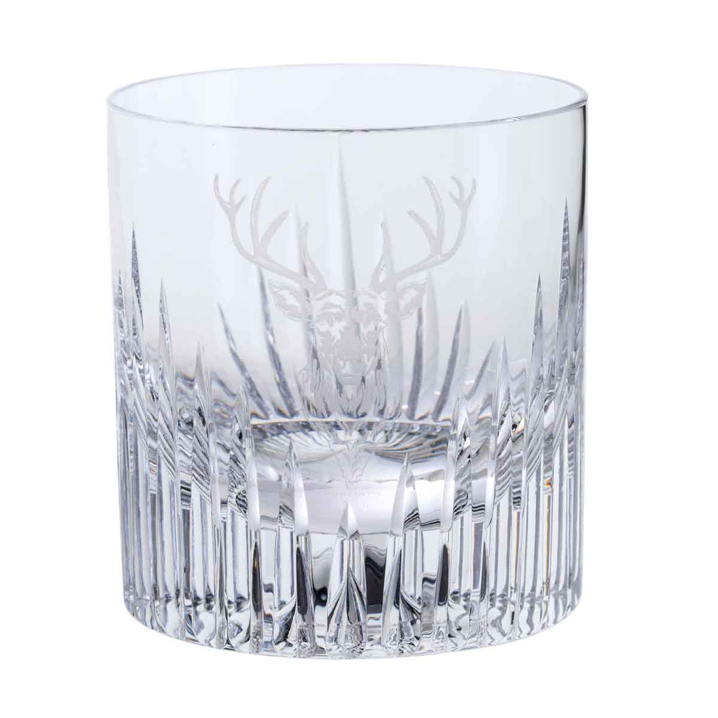 Crystal Flux Stag Double Old Fashioned Whiskey Glass