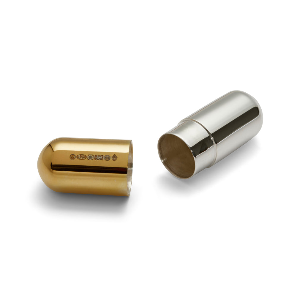 Sterling Silver and Gold Pill Box