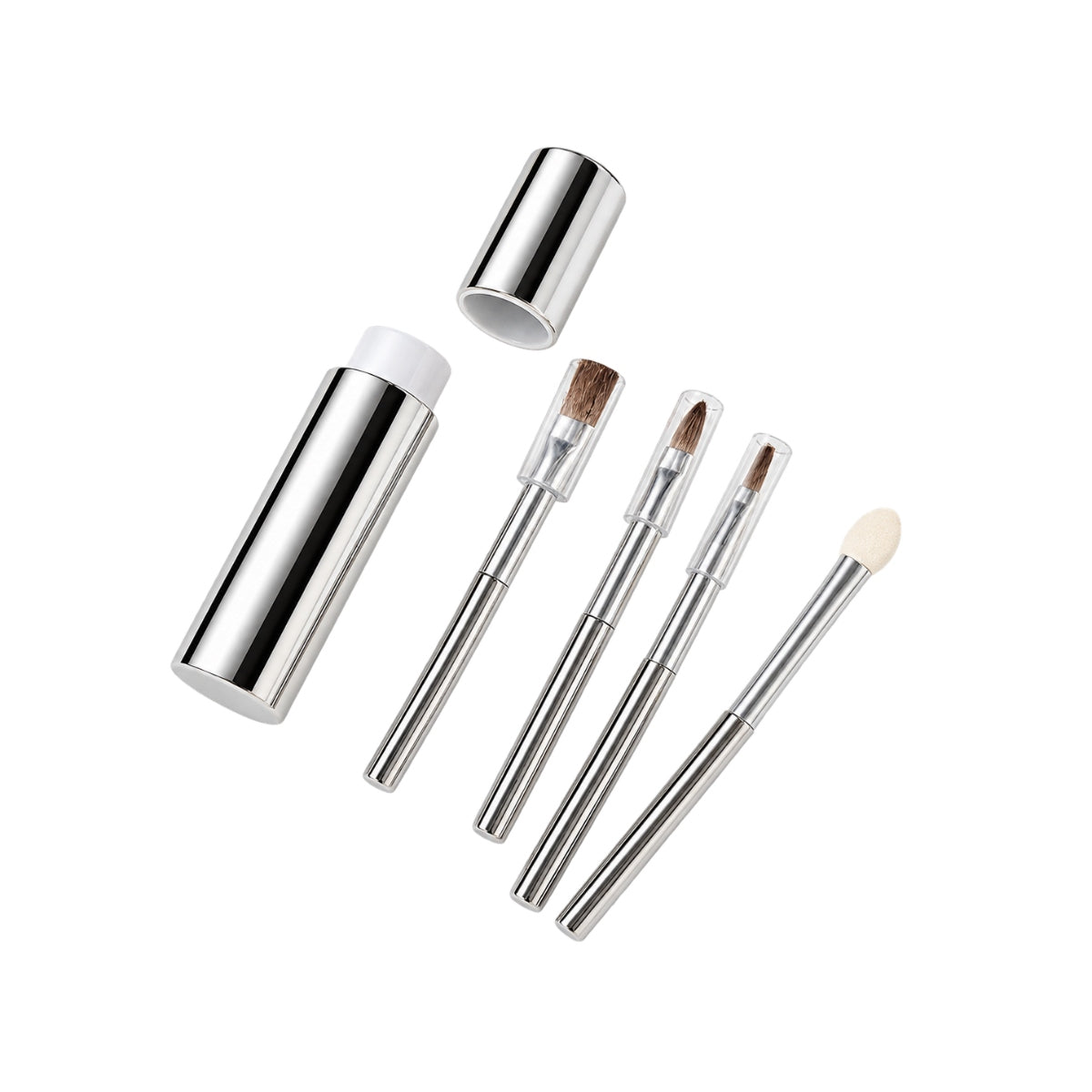 Silver Plated Make-up Brush Set
