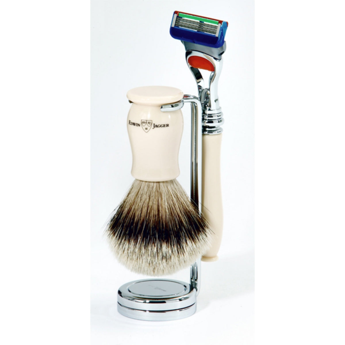 Chatsworth Faux Ivory 3 Piece Shaving Set