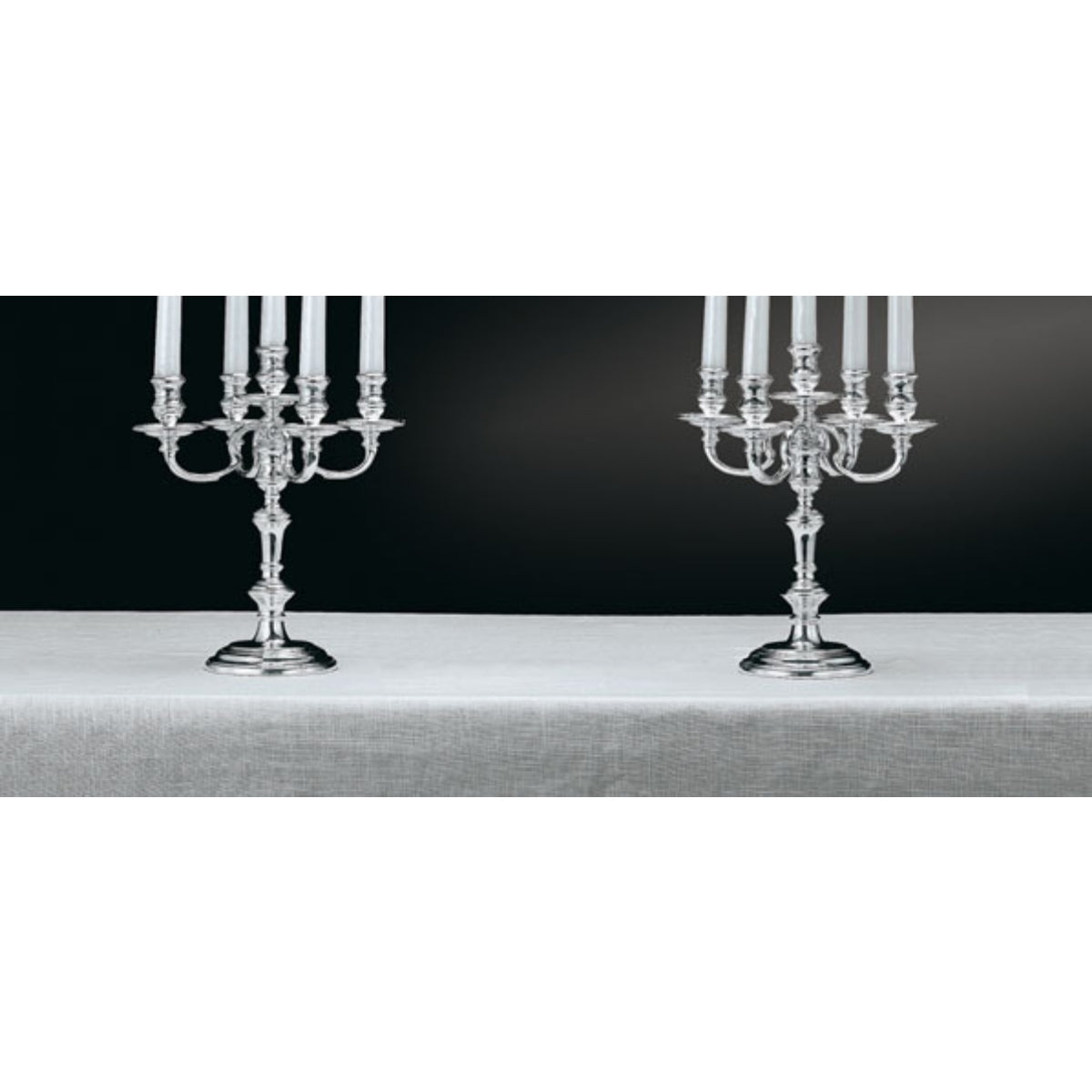 Sterling Silver George II Style Candelabra 11.5" Pair