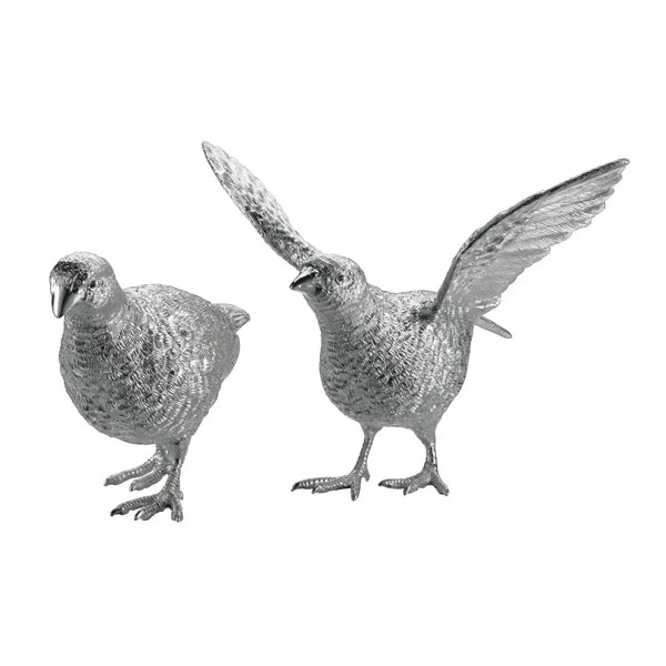 Sterling Silver Partridge Pair