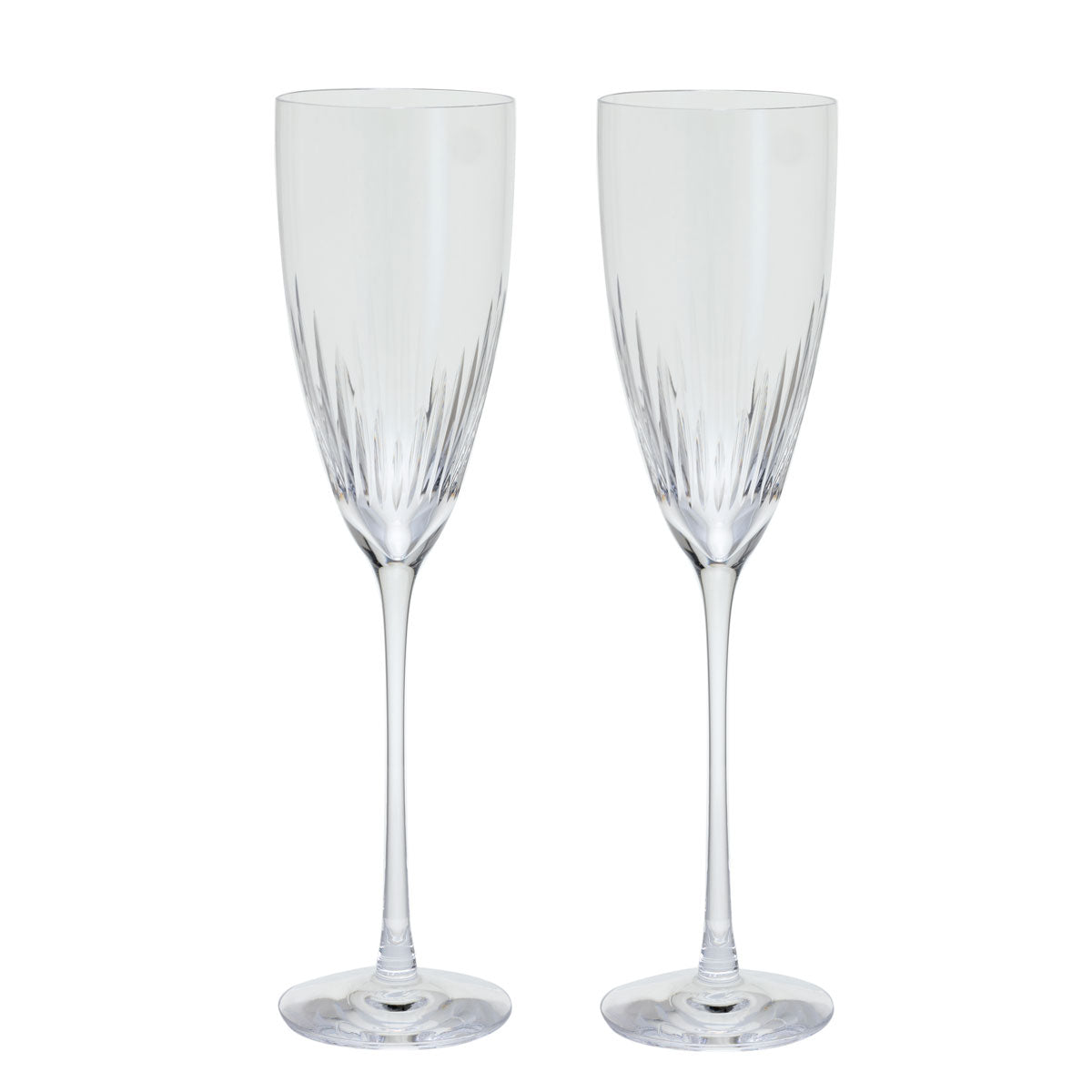 Crystal Flux Cut Flute set of 2