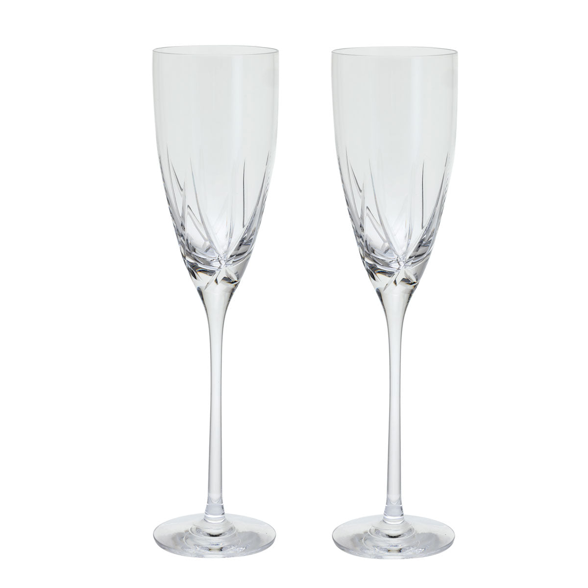 Crystal Swish Cut Flute set of 2