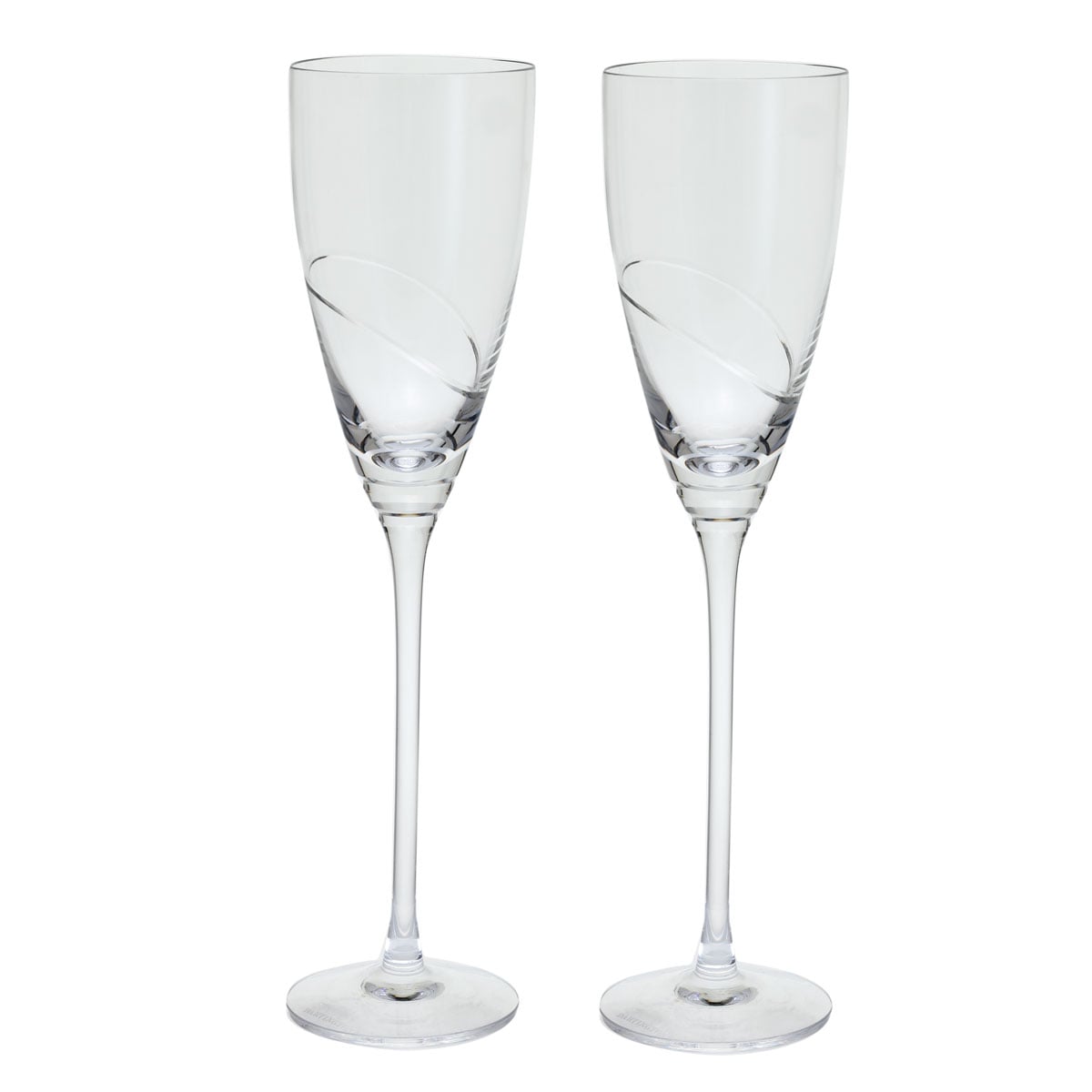 Crystal Helix Cut Flute set of 2