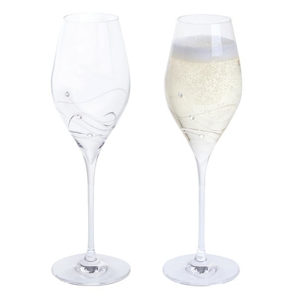 Crystal Glitz Prosecco Flute set of 2