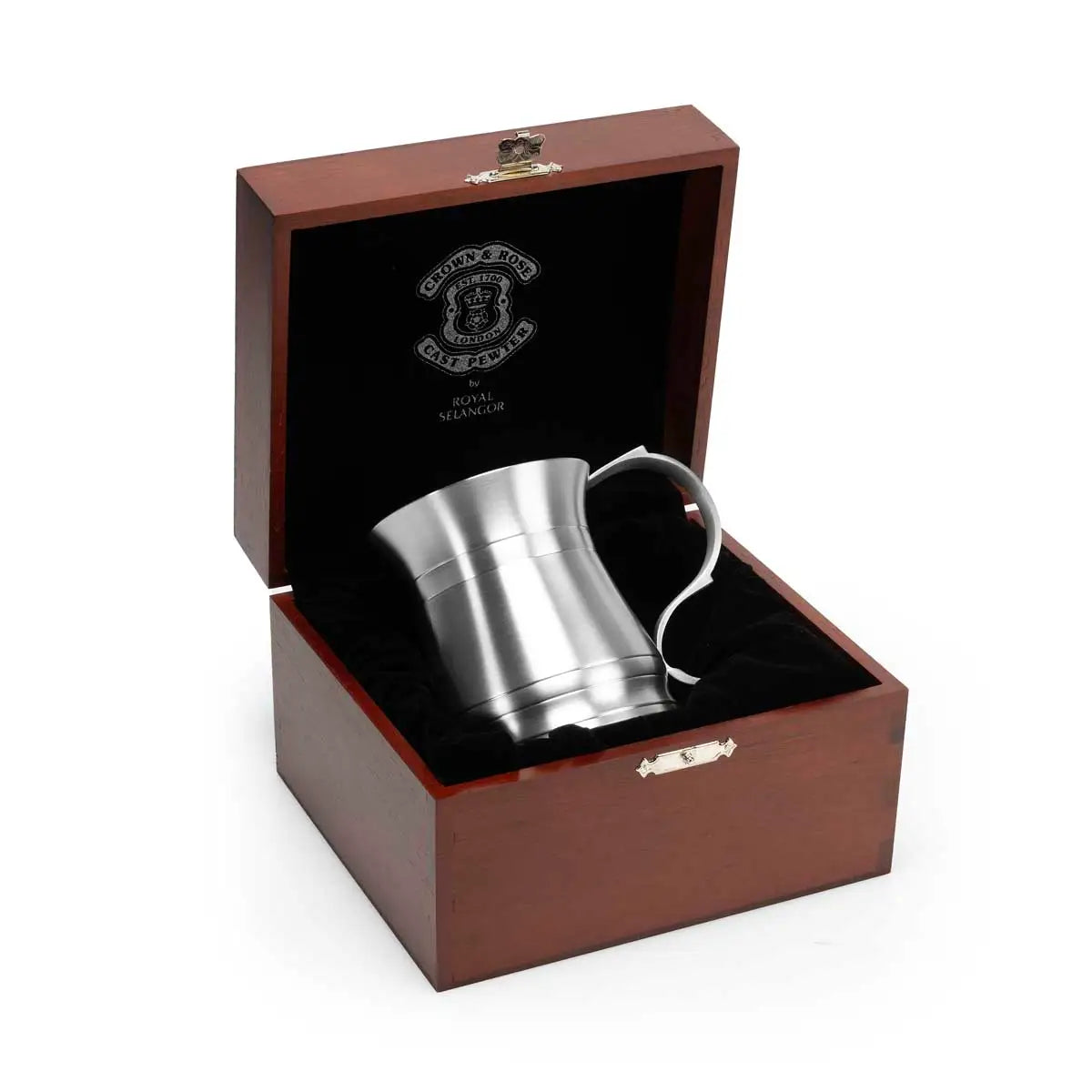 Pewter Scattergood Tankard 1 Pint in Wood Gift Case