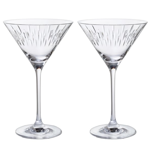 Crystal Limelight Martini Glasses set of 2