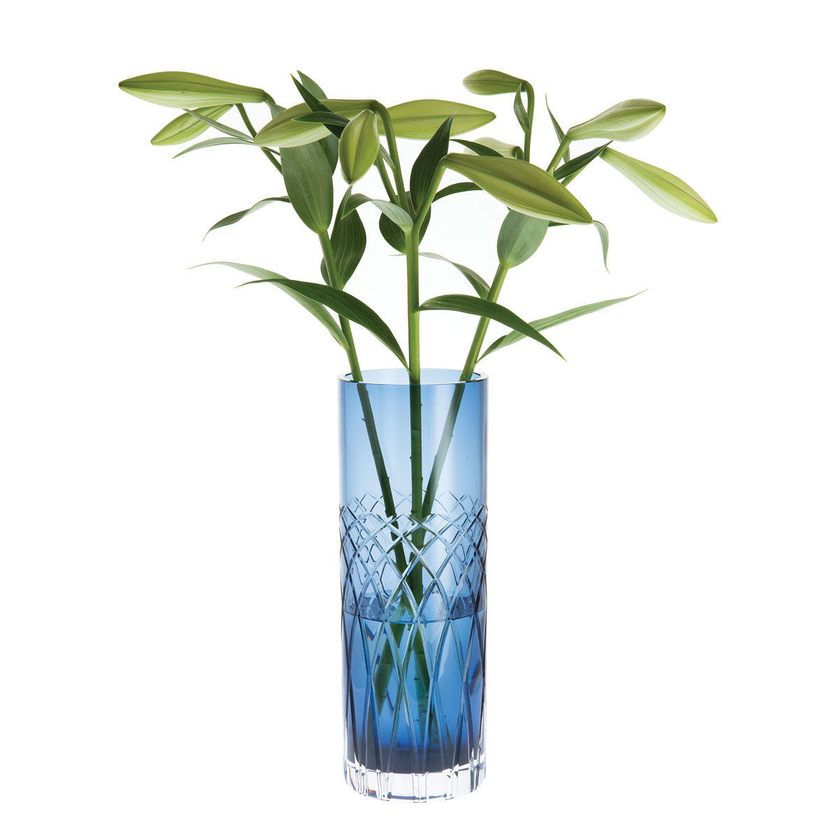 Dartington Crystal Florabundance Large Cylinder Vase – 30cm