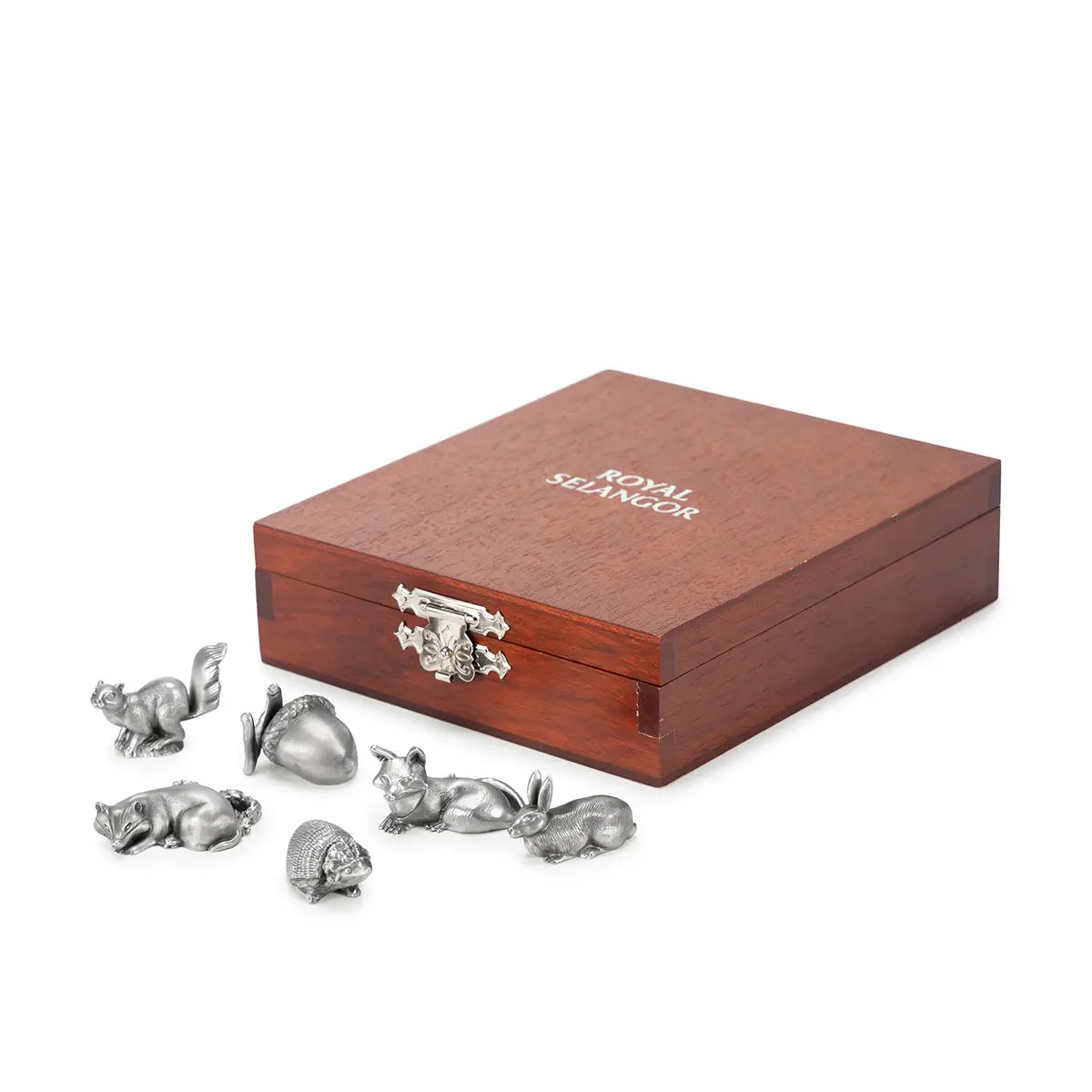 Royal Selangor Woodland Pewter Place Card Holder Set (Set of 6)