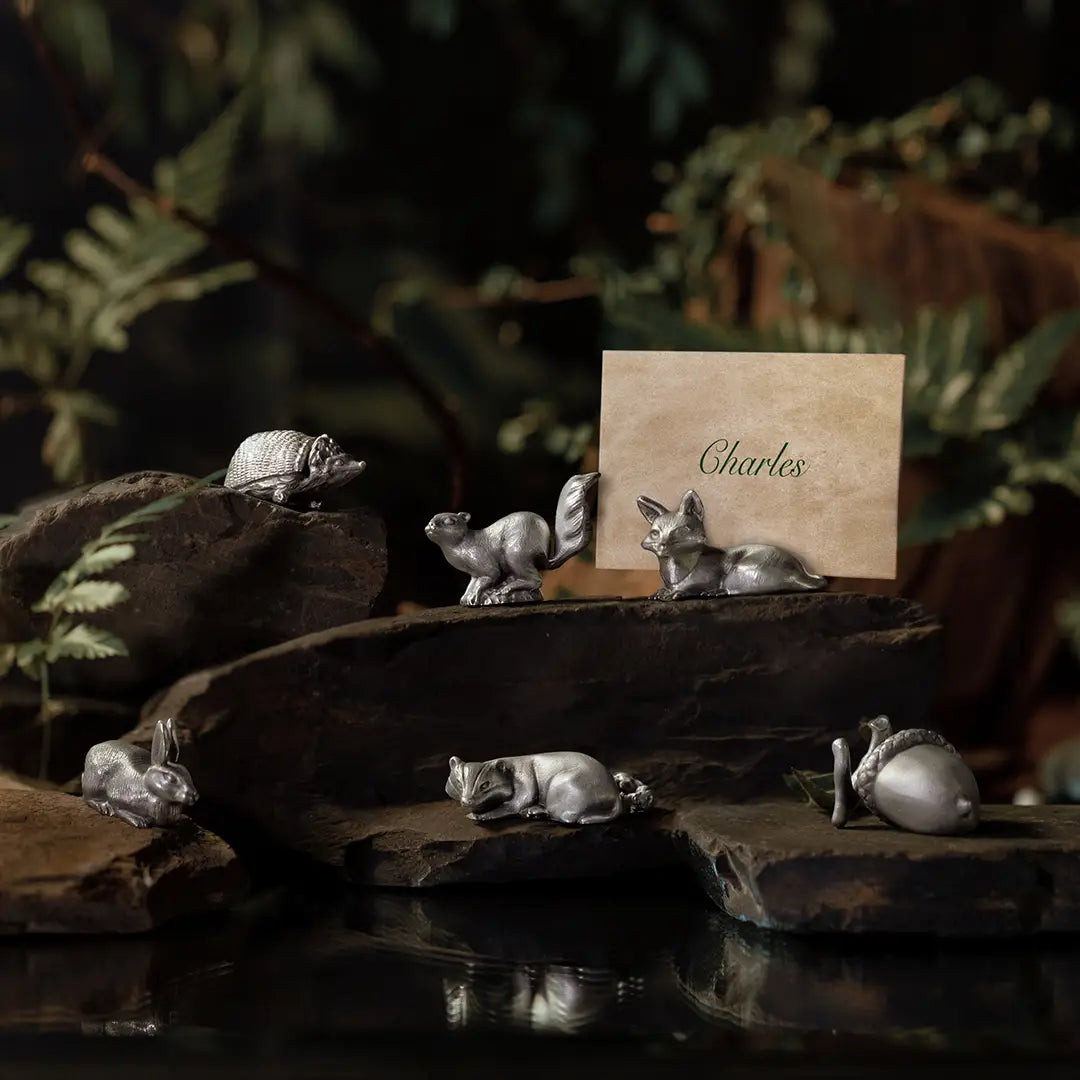 Royal Selangor Woodland Pewter Place Card Holder Set (Set of 6)