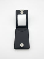 Black Leather Playing Card Case with Silver Plated Clasp