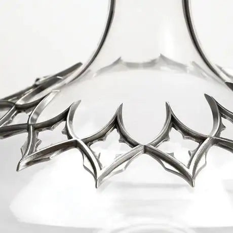 Pewter and Glass Tracery Decanter 1ltr