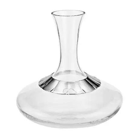 Pewter and Glass Wine Celebration Decanter