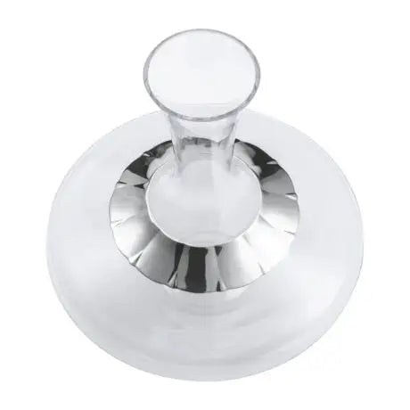 Pewter and Glass Wine Celebration Decanter