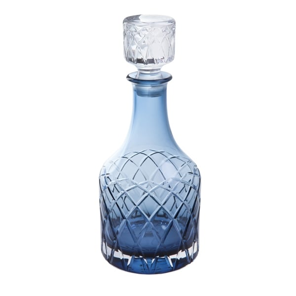Harris Ink Blue Crystal Spirit Decanter 75cl