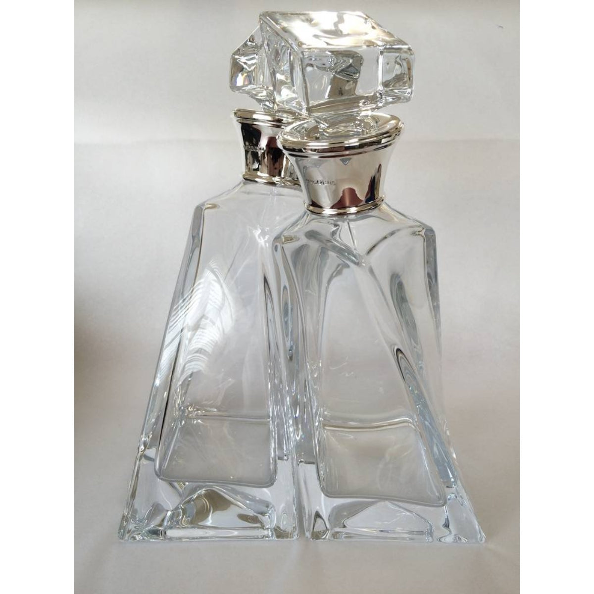 Sterling Silver and Glass Lovers Decanter 110cl