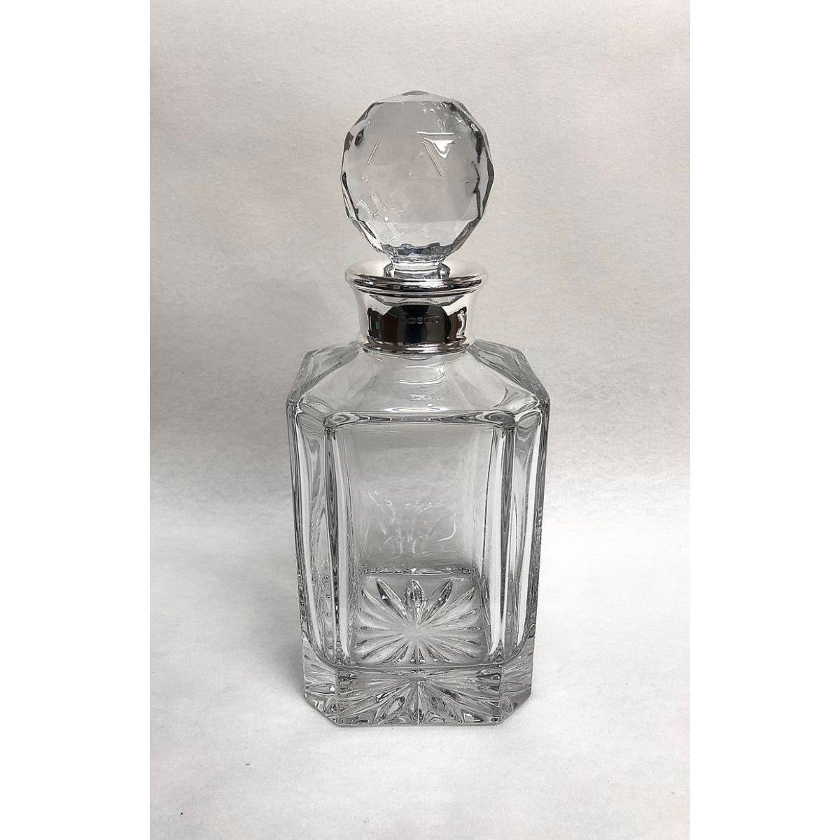 Sterling Silver and Glass Whiskey Decanter 85cl