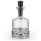 Pewter and Glass Hexagon Whiskey Decanter 75cl